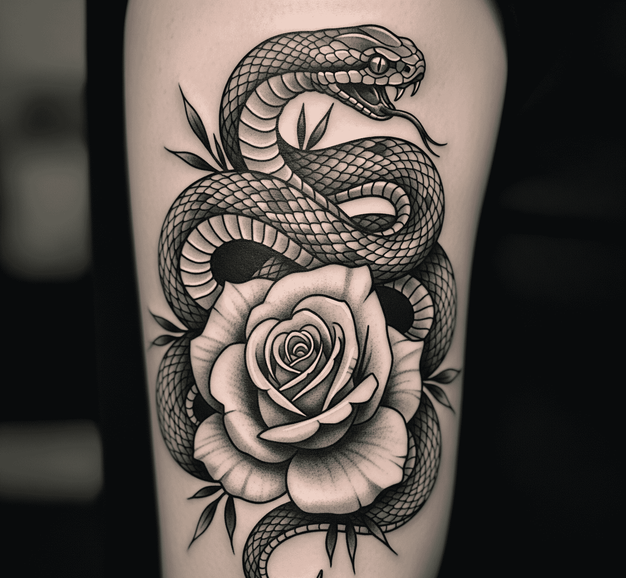 viper snake tattoo