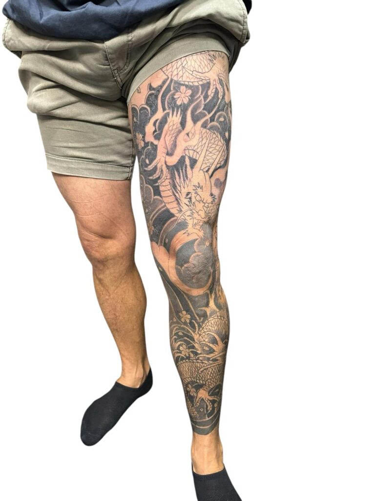 Japanese Leg Sleeve tattoo, Australia