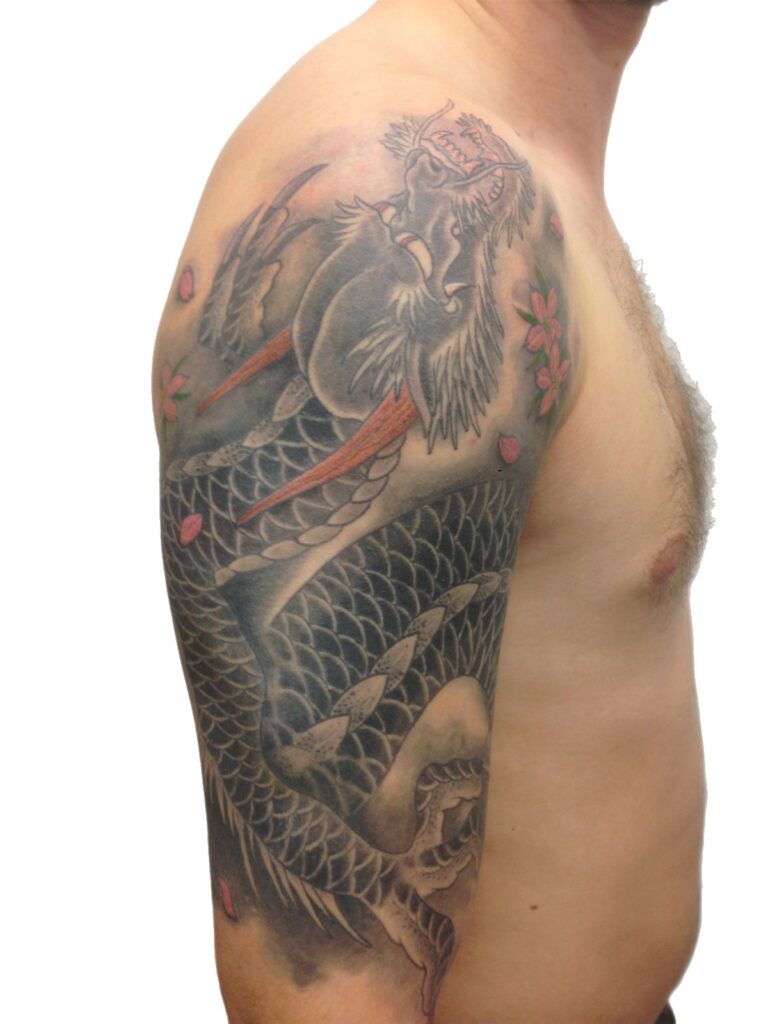 Japanese Dragon Half Sleeve tattoo, Australia